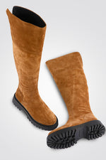 KENNETH COLE - מגפי ברך זמש CAMEL - MASHBIR//365