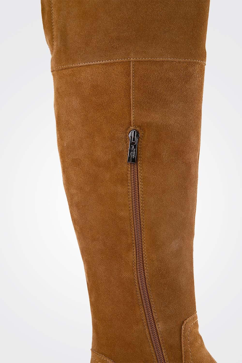 KENNETH COLE - מגפי ברך זמש CAMEL - MASHBIR//365