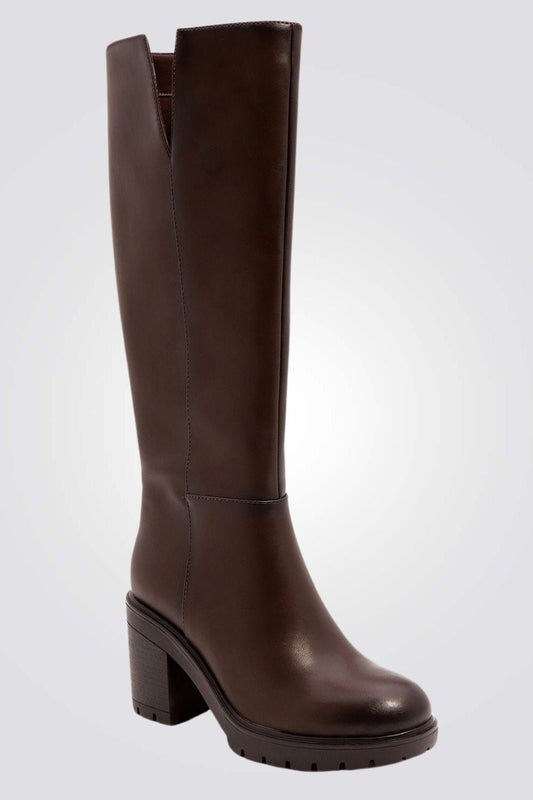 SEVENTYNINE - מגפיים גבוהות לנשים לידס בצבע חום - MASHBIR//365