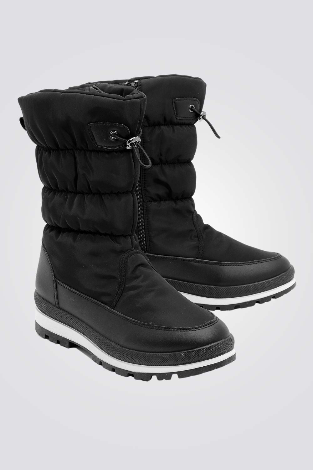 SEVENTYNINE - מגפיים לנשים דגם רימיני בצבע שחור ולבן - MASHBIR//365