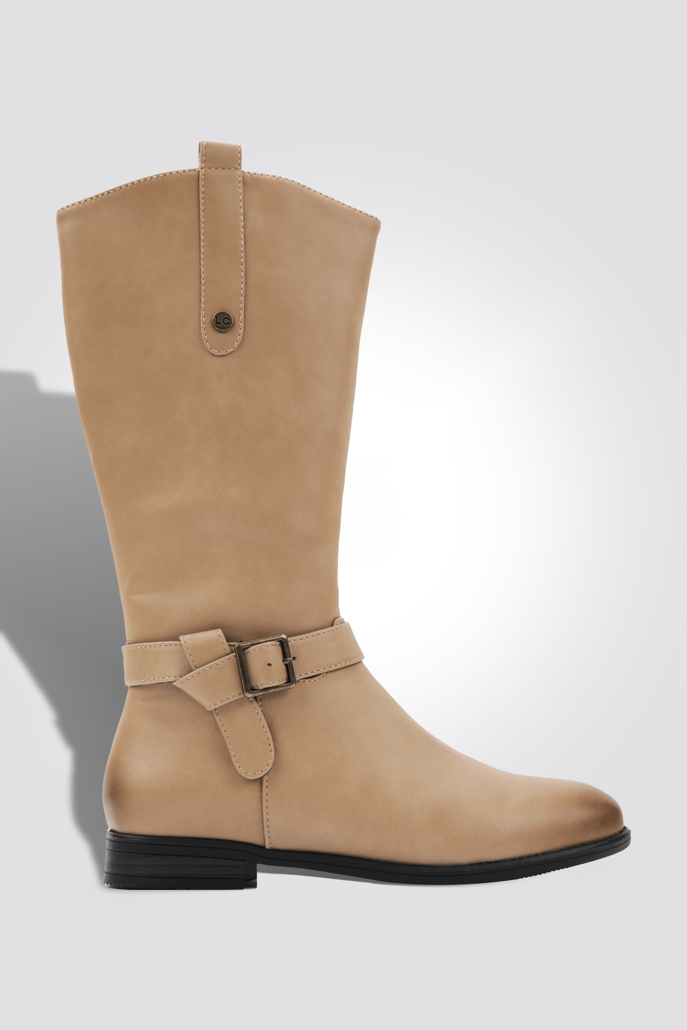 LADY COMFORT - מגפיים לנשים עם רצועה עליונה בצבע בז' - MASHBIR//365