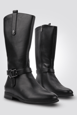 LADY COMFORT - מגפיים לנשים עם רצועה עליונה בצבע שחור - MASHBIR//365