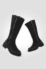 LADY COMFORT - מגפיים לנשים טרקטור בצבע שחור - MASHBIR//365