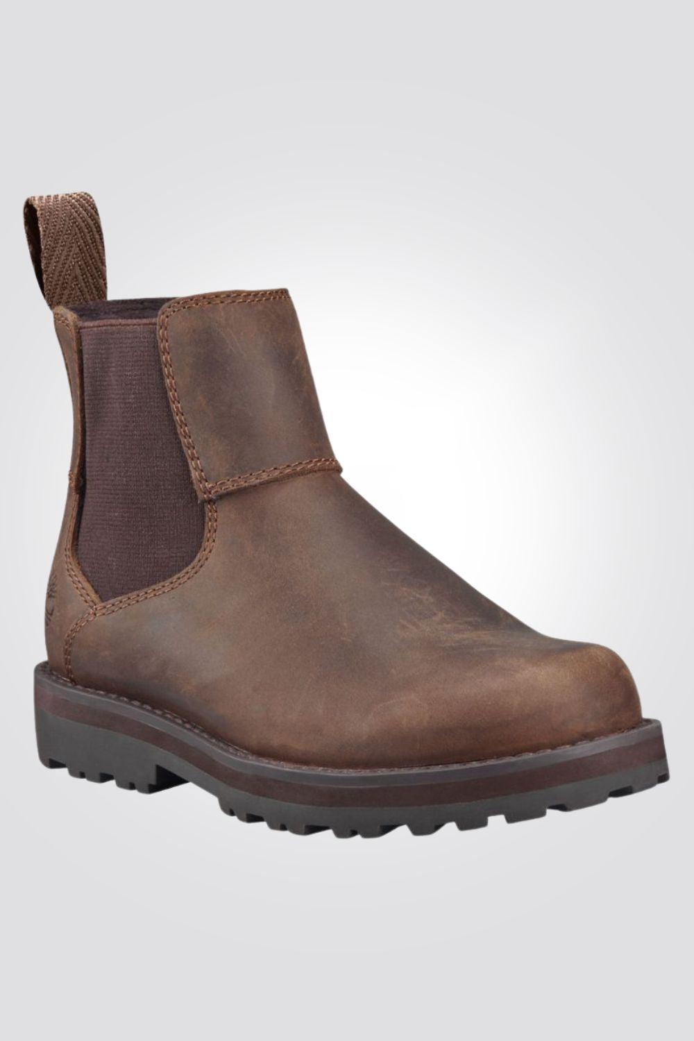 TIMBERLAND - מגפיים לנוער COURMA KID CHELSEA בצבע חום - MASHBIR//365
