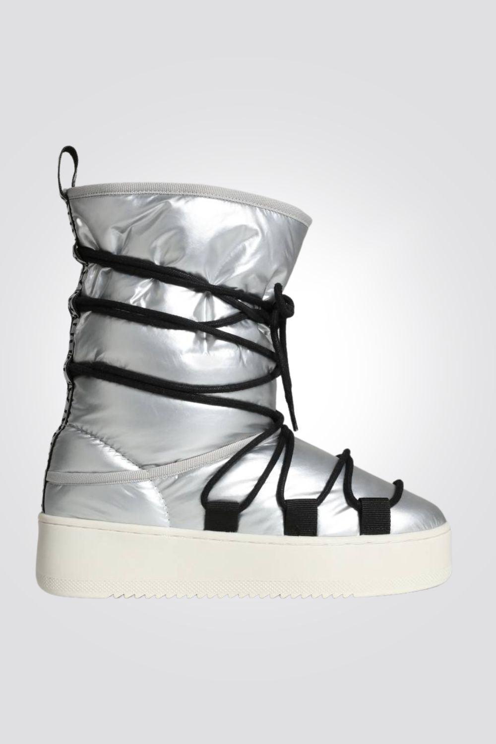 NAPAPIJRI - מגפיים עם שרוך בצבע כסף - MASHBIR//365