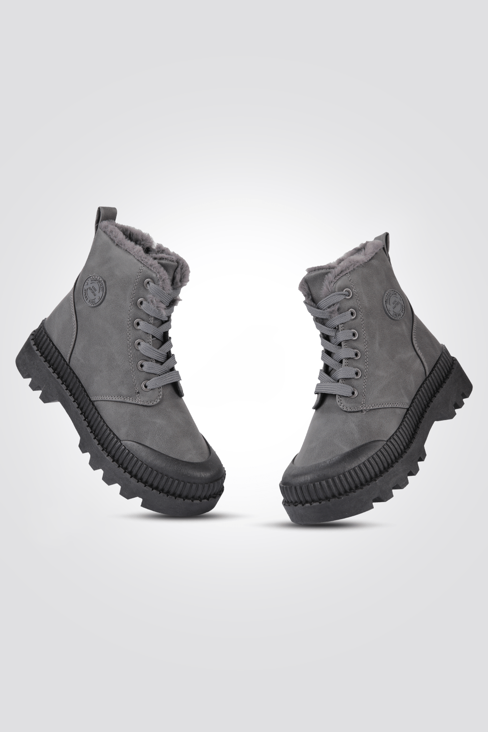 LADY COMFORT - מגפון פרווה בצבע אפור - MASHBIR//365