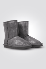 LADY COMFORT - מגפון פרווה לנשים בצבע אפור נוצץ - MASHBIR//365