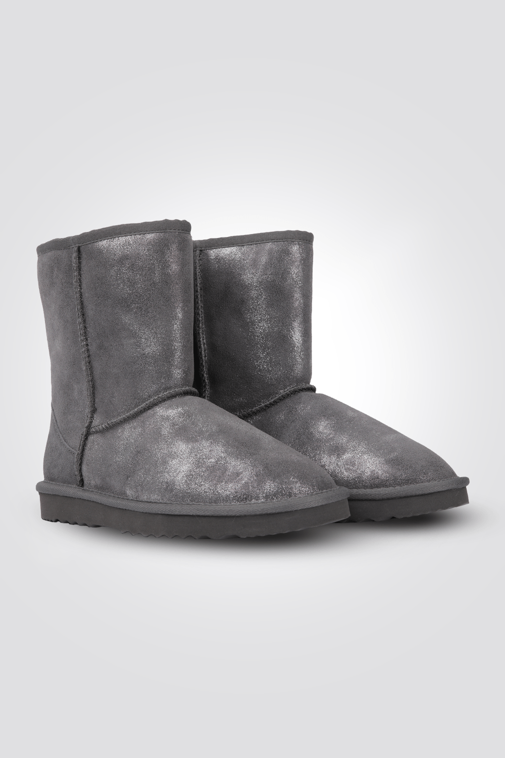 LADY COMFORT - מגפון פרווה לנשים בצבע אפור נוצץ - MASHBIR//365