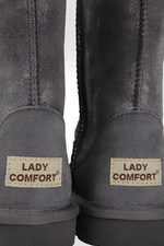 LADY COMFORT - מגפון פרווה לנשים בצבע אפור נוצץ - MASHBIR//365