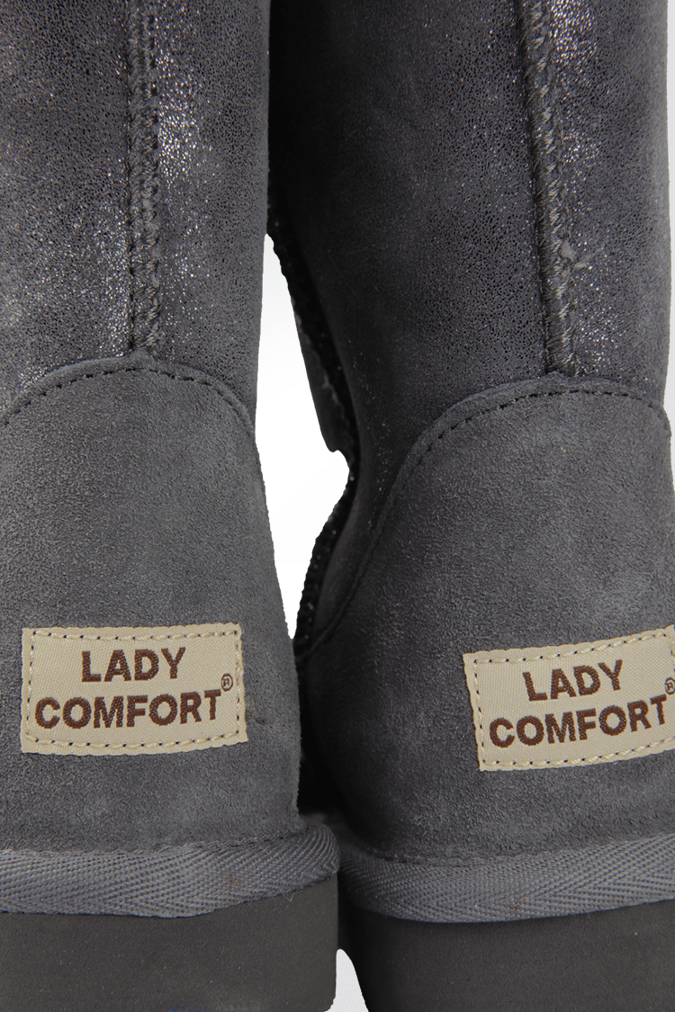 LADY COMFORT - מגפון פרווה לנשים בצבע כסף נוצץ - MASHBIR//365