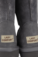 LADY COMFORT - מגפון פרווה לנשים בצבע כסף נוצץ - MASHBIR//365