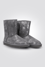 LADY COMFORT - מגפון פרווה לנשים בצבע כסף נוצץ - MASHBIR//365