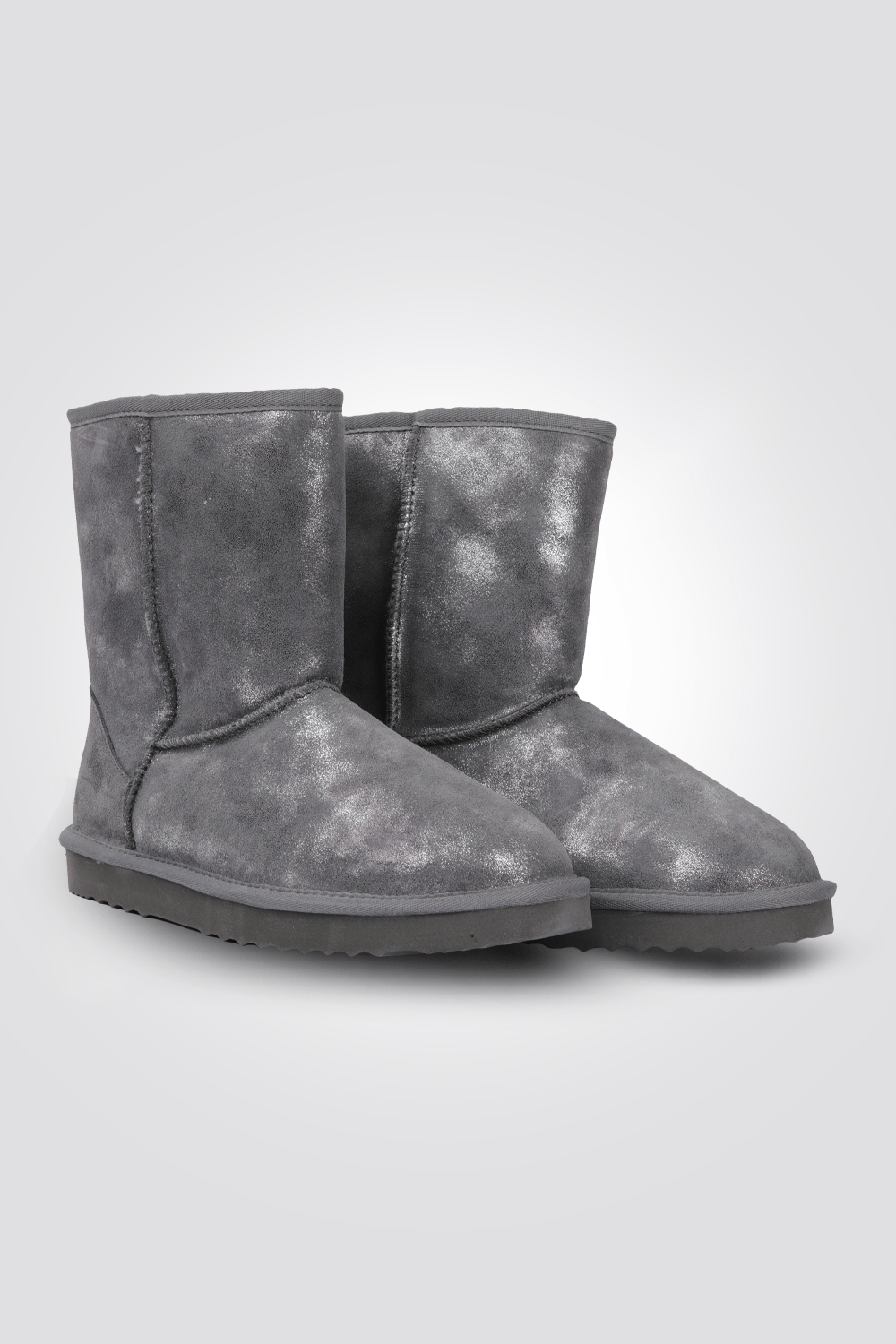 LADY COMFORT - מגפון פרווה לנשים בצבע כסף נוצץ - MASHBIR//365