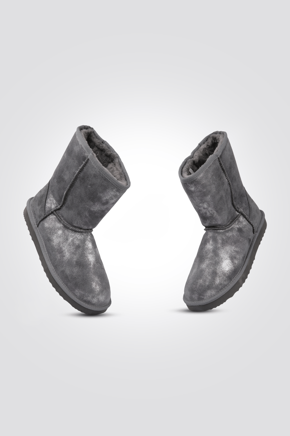 LADY COMFORT - מגפון פרווה לנשים בצבע כסף נוצץ - MASHBIR//365