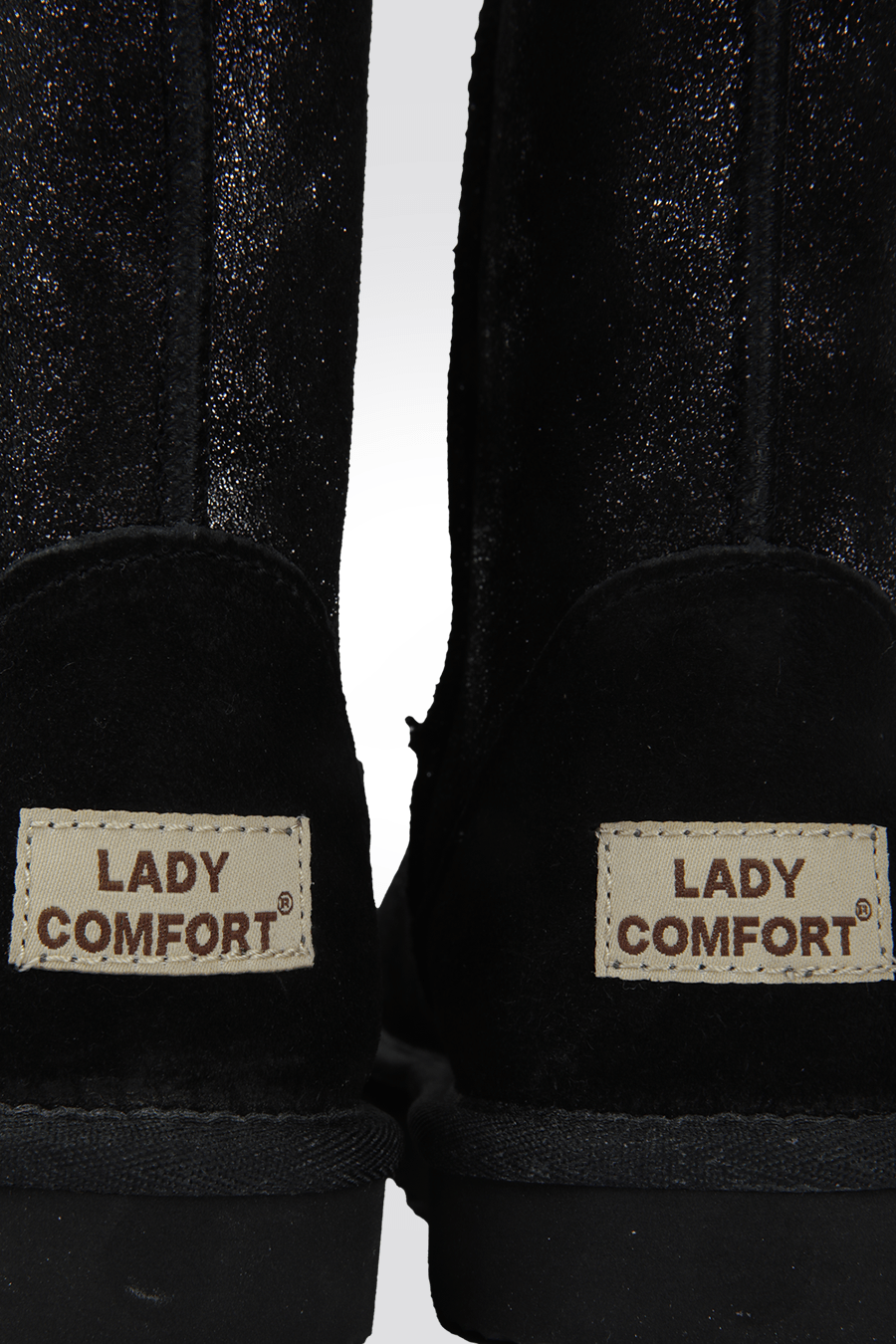 LADY COMFORT - מגפון פרווה לנשים בצבע שחור נוצץ - MASHBIR//365