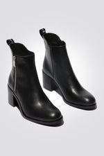 FLY LONDON - מגפון עקב בצבע שחור - MASHBIR//365