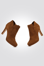 LADY COMFORT - מגפון עקב גבוה בצבע כאמל - MASHBIR//365