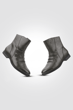 LADY COMFORT - מגפון לנשים עם כיוץ בצבע אפור - MASHBIR//365