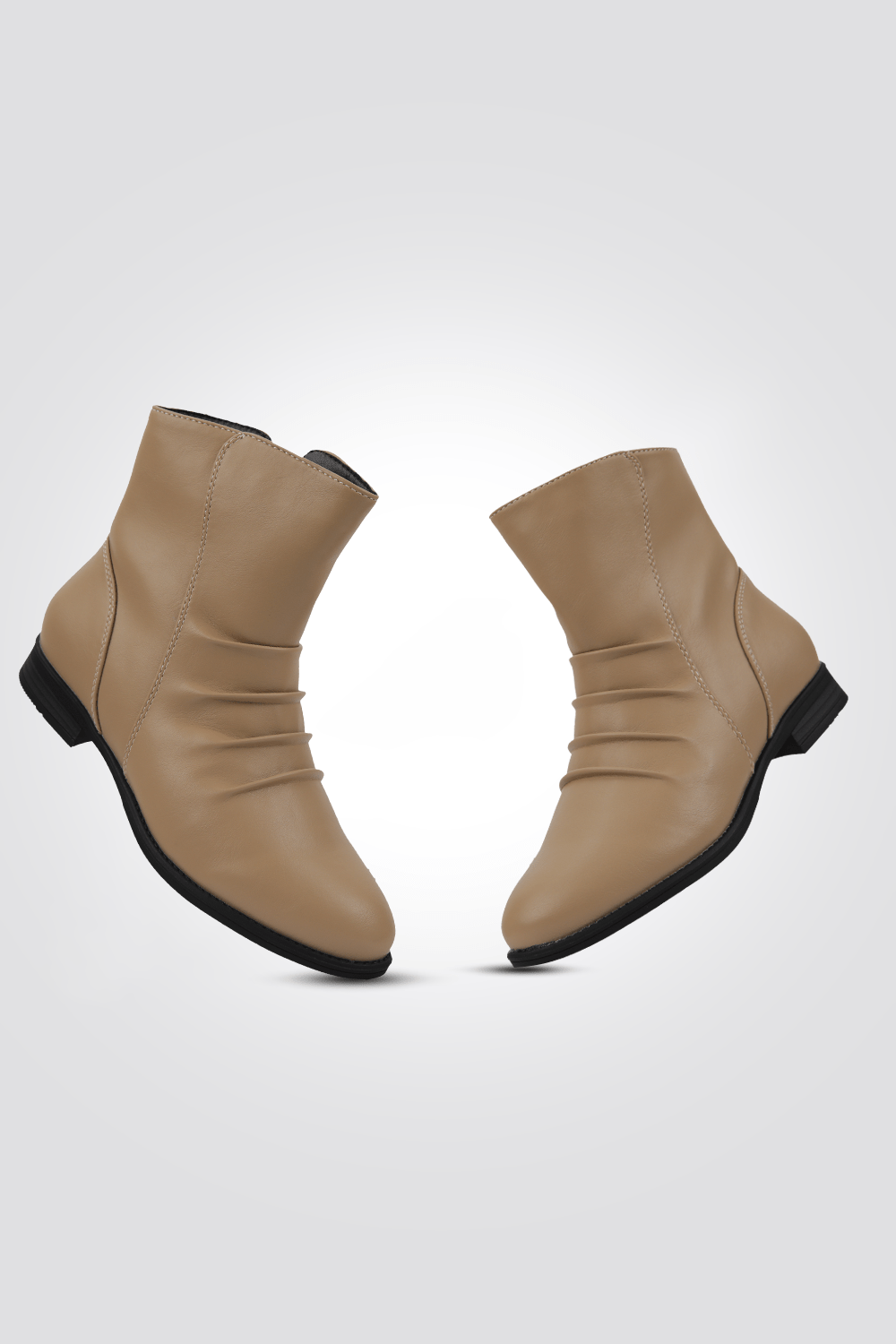 LADY COMFORT - מגפון לנשים עם כיוץ בצבע בז' - MASHBIR//365