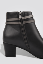 LADY COMFORT - מגפון לנשים עם רצועה כפולה בצבע אפור - MASHBIR//365