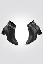 LADY COMFORT - מגפון לנשים עם רצועה כפולה בצבע אפור - MASHBIR//365