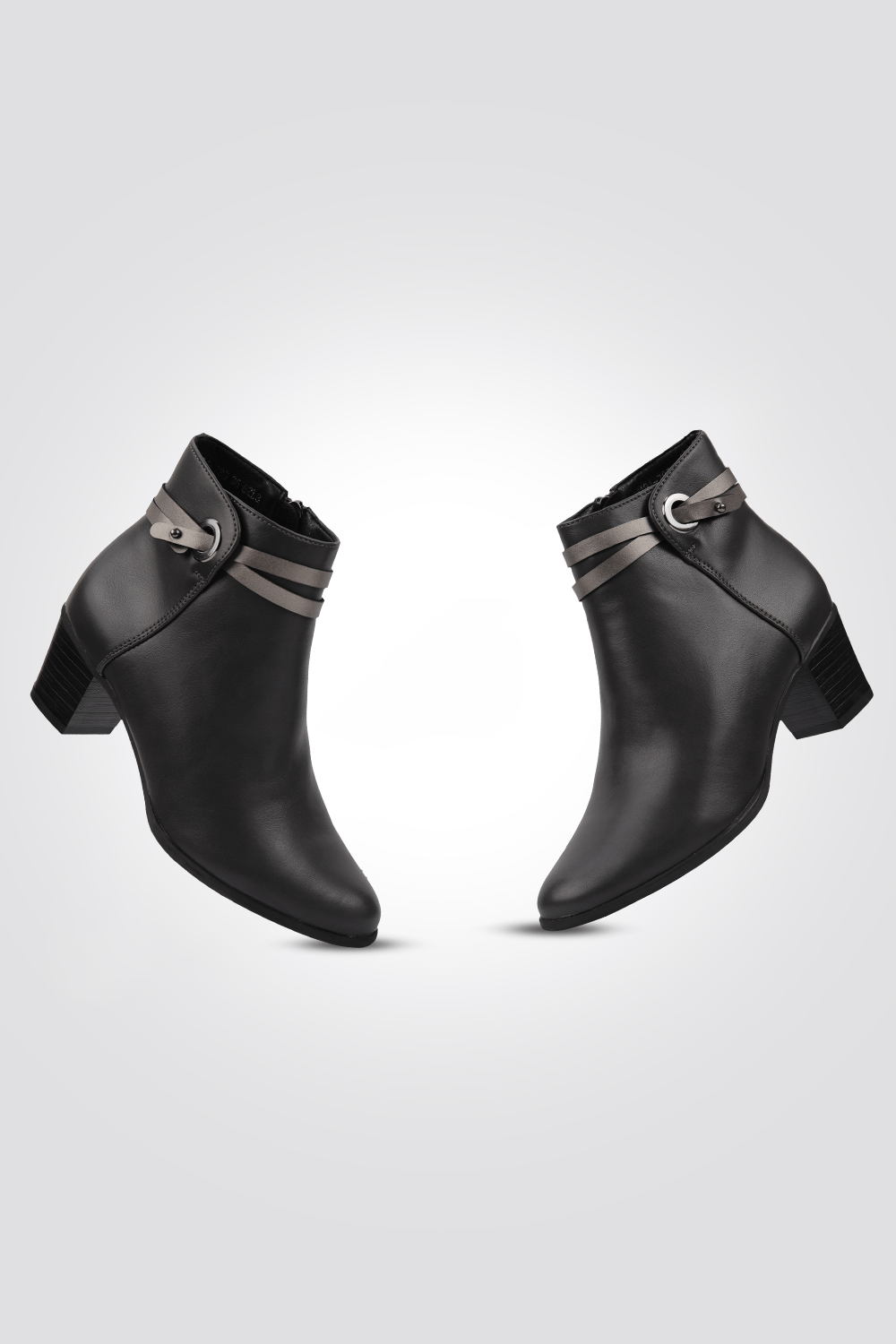 LADY COMFORT - מגפון לנשים עם רצועה כפולה בצבע אפור - MASHBIR//365