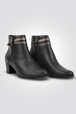 LADY COMFORT - מגפון לנשים עם רצועה כפולה בצבע אפור - MASHBIR//365