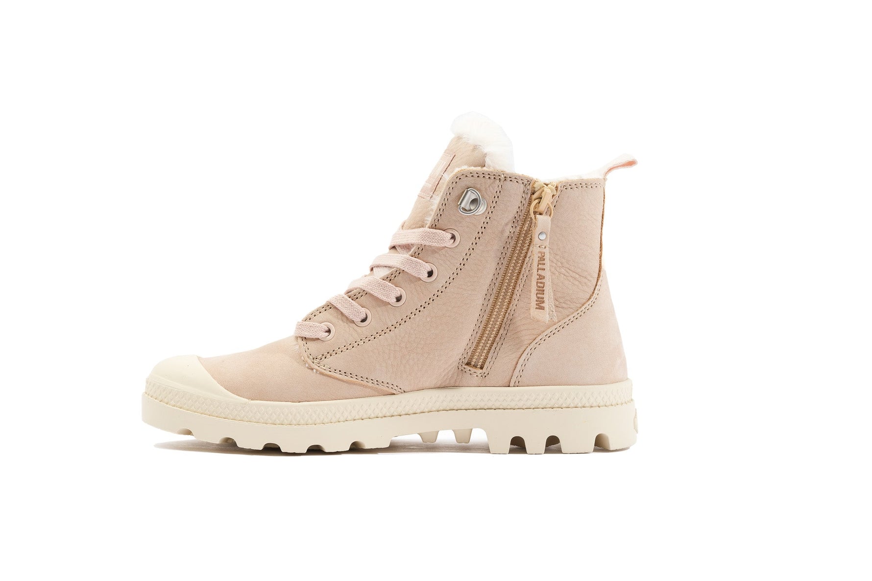 PALLADIUM - מגפון לנשים PAMPA HI ZIP בצבע בז' - MASHBIR//365