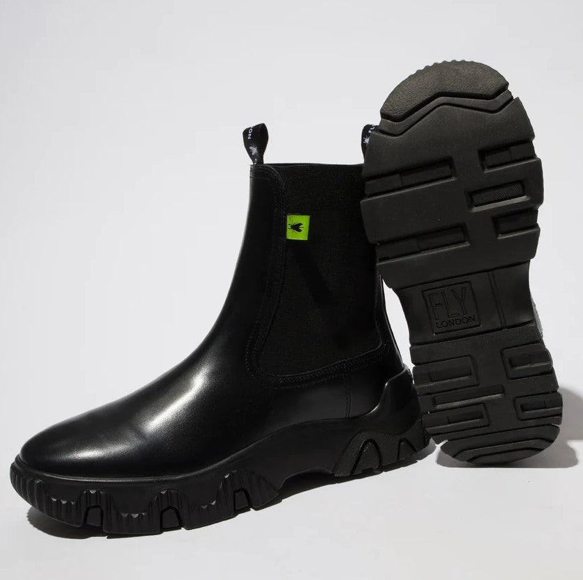 FLY LONDON - מגפון צ'לסי בצבע שחור - MASHBIR//365