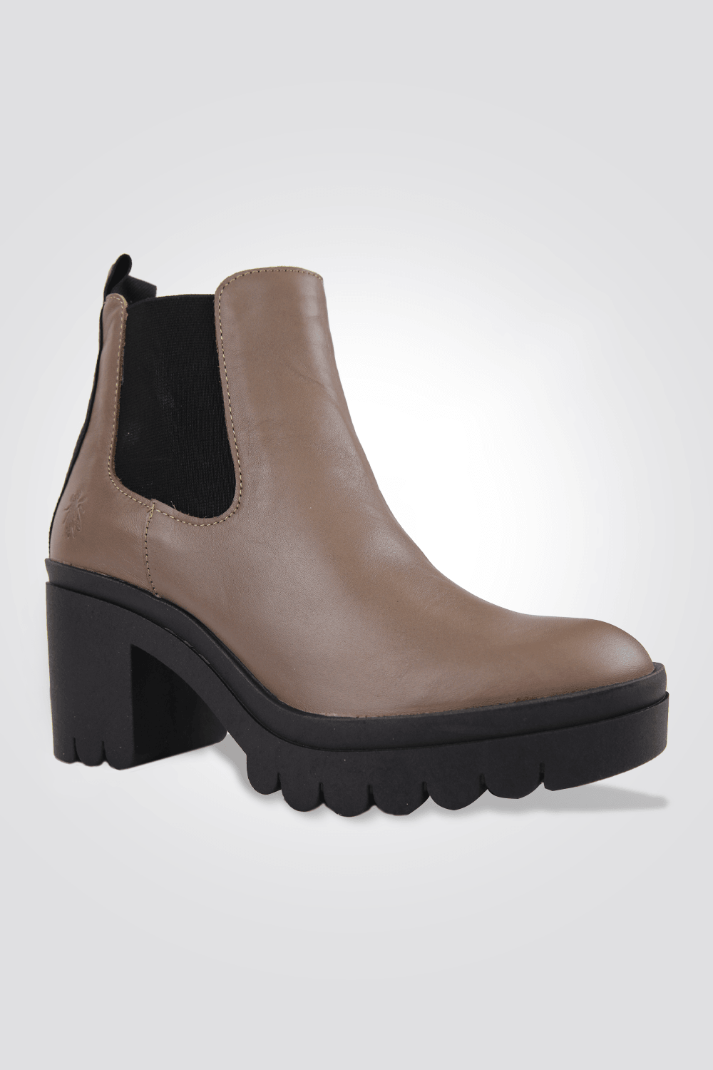 FLY LONDON - מגפון צ'לסי עקב בצבע בז' - MASHBIR//365