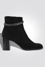 LADY COMFORT - מגפון נוחות עם עקב לנשים בצבע שחור - MASHBIR//365