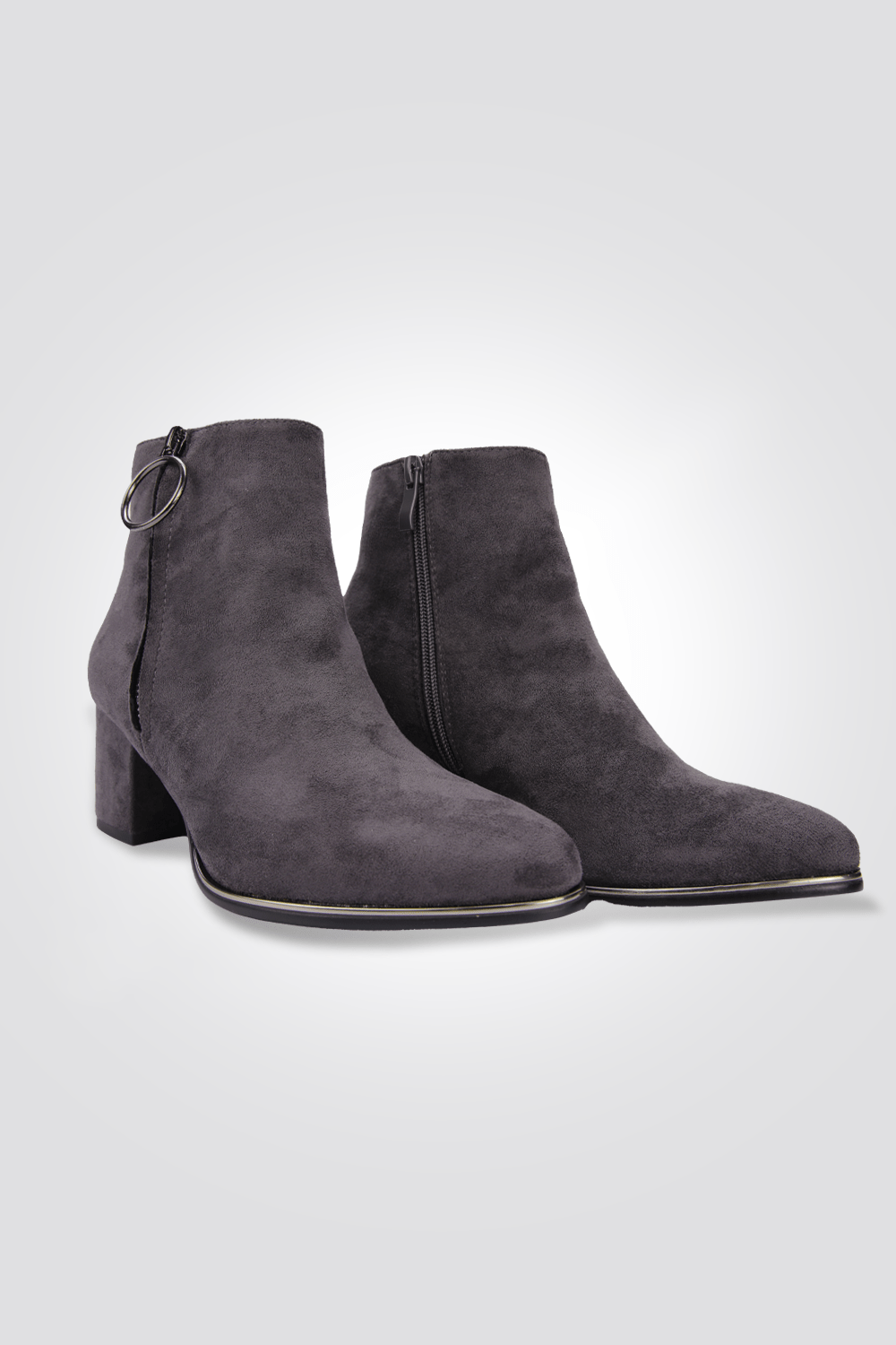 LADY COMFORT - מגפון נוחות עם רוכסן בצבע אפור - MASHBIR//365