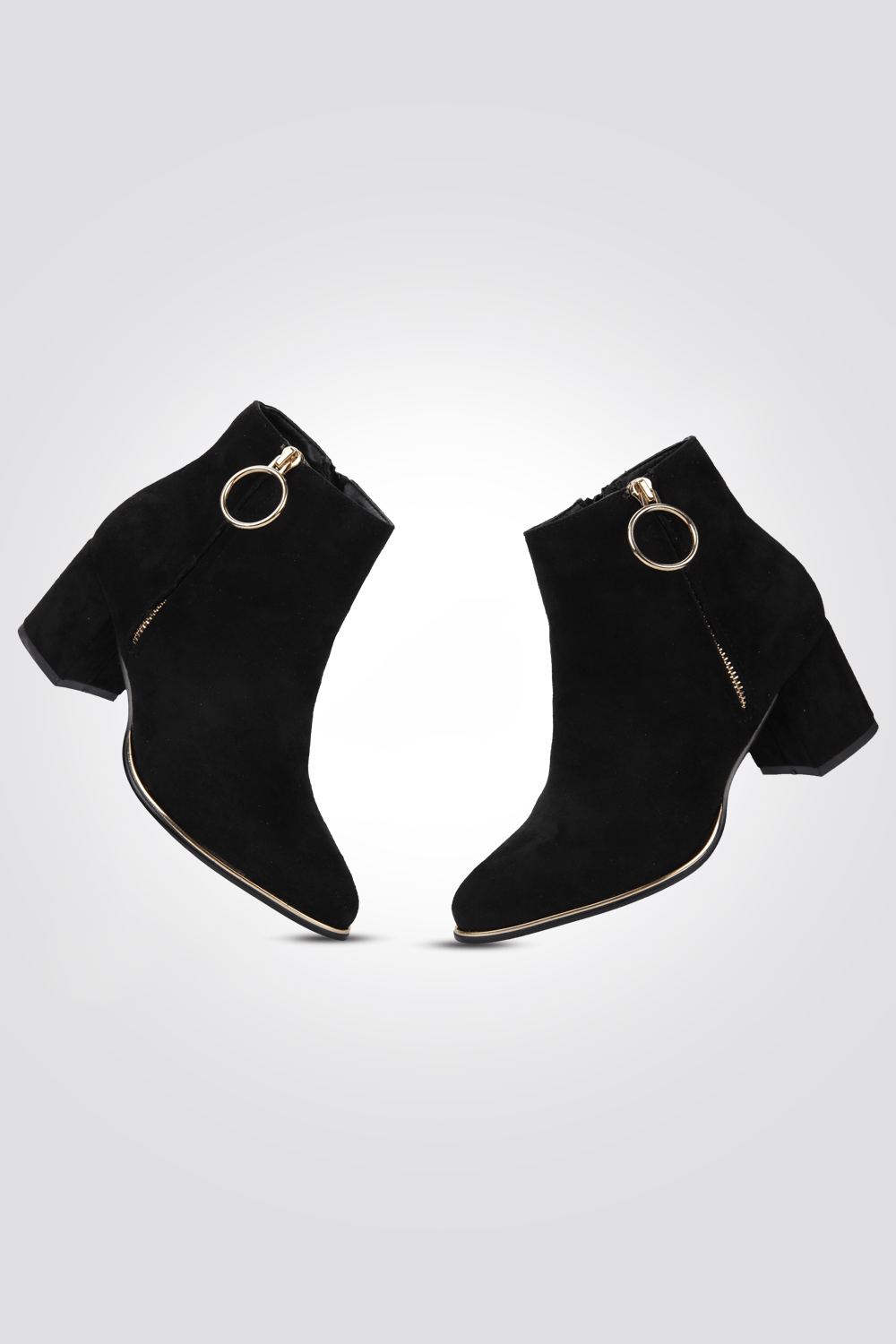 LADY COMFORT - מגפון נוחות עם רוכסן לנשים בצבע שחור - MASHBIR//365