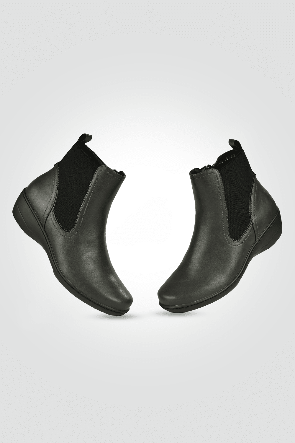 LADY COMFORT - מגפון רוקי עם גומי בצבע אפור ירקרק - MASHBIR//365