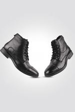 KENNETH COLE - מגפון עור לגבר בצבע שחור - MASHBIR//365