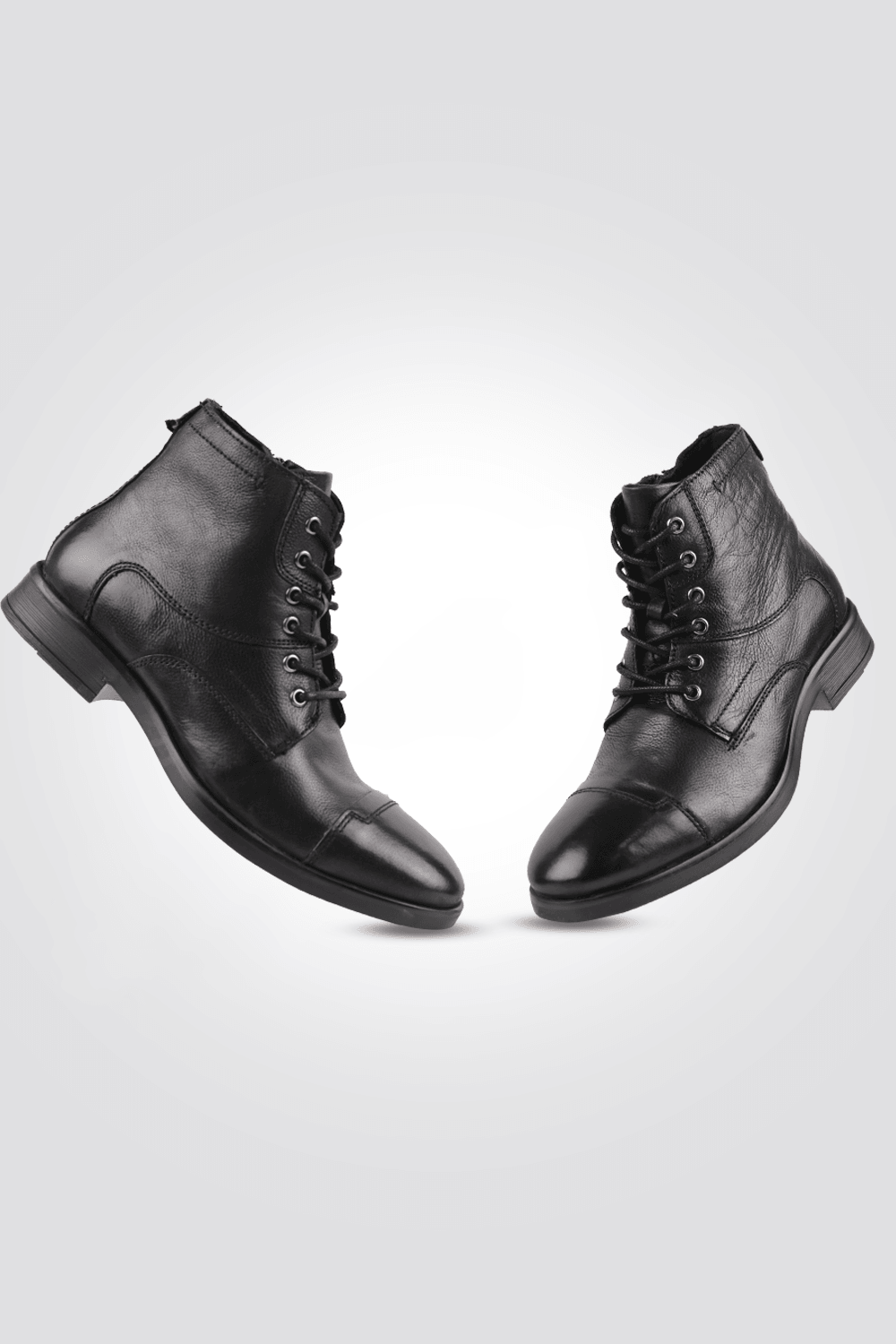 KENNETH COLE - מגפון עור לגבר בצבע שחור - MASHBIR//365