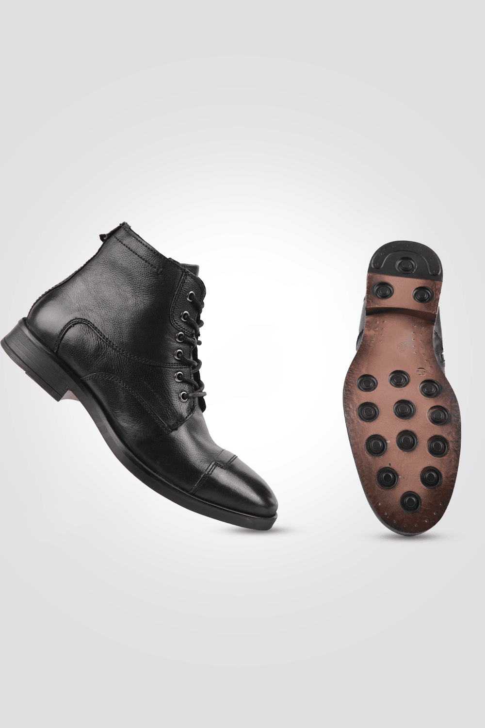 KENNETH COLE - מגפון עור לגבר בצבע שחור - MASHBIR//365