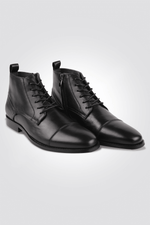 KENNETH COLE - מגפון עור לגבר בצבע שחור - MASHBIR//365