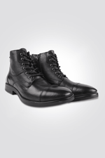 KENNETH COLE - מגפון עור לגבר בצבע שחור - MASHBIR//365