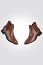 KENNETH COLE - מגפון עור לנשים בצבע חום - MASHBIR//365