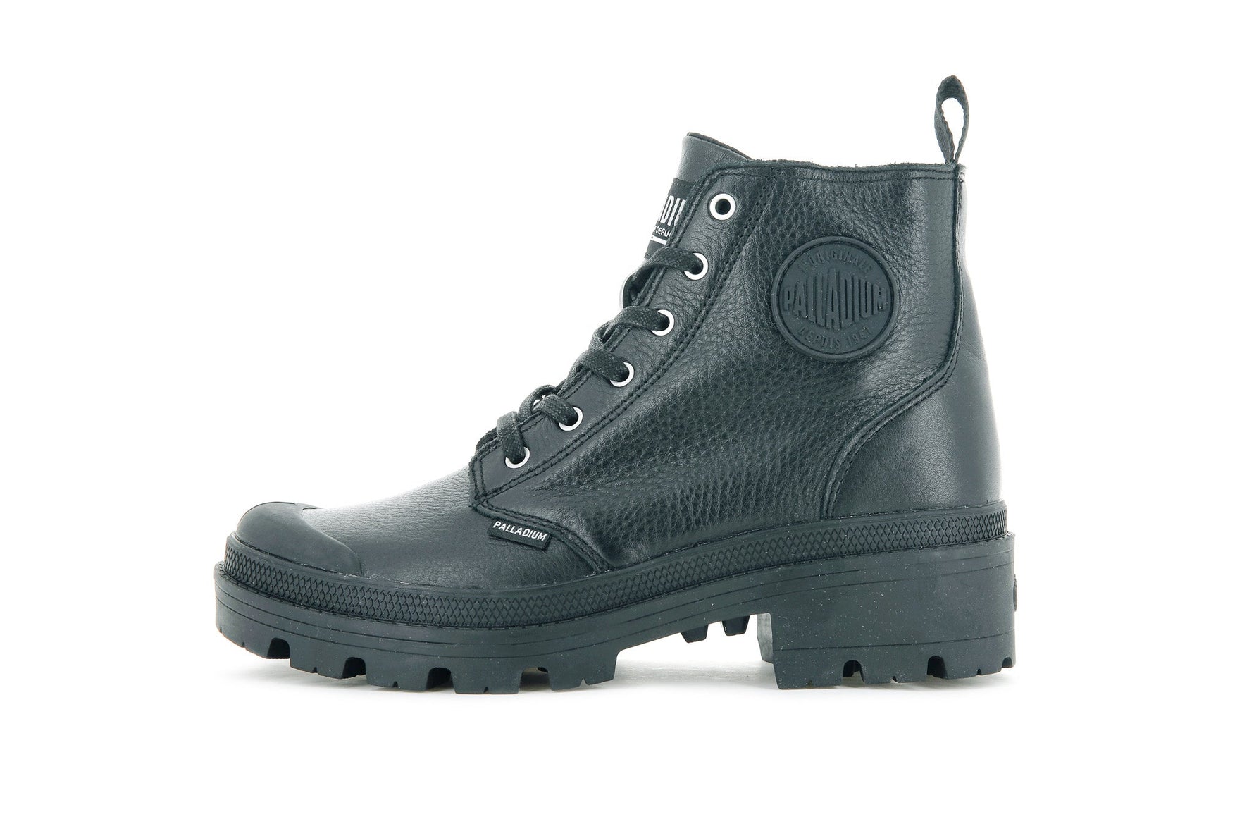 PALLADIUM - מגפון עור לנשים PALLABASE בצבע שחור - MASHBIR//365