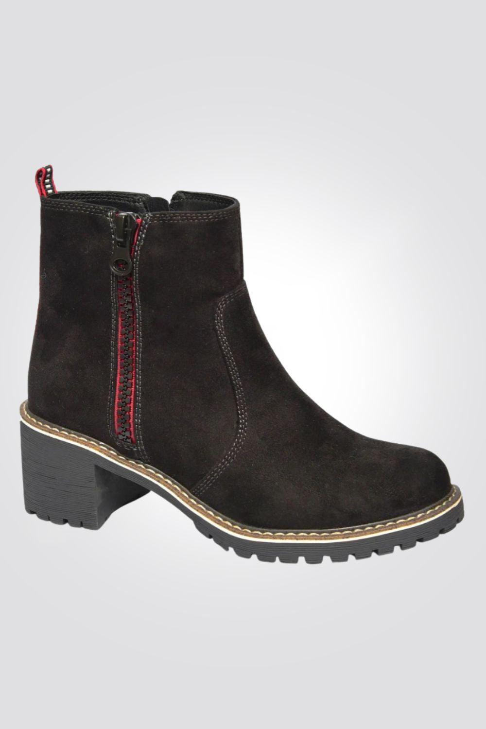 LADY COMFORT - מגפון זמש בצבע שחור - MASHBIR//365