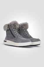 GEOX - מגפון זמש לנשים בצבע אפור - MASHBIR//365