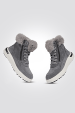 GEOX - מגפון זמש לנשים בצבע אפור - MASHBIR//365