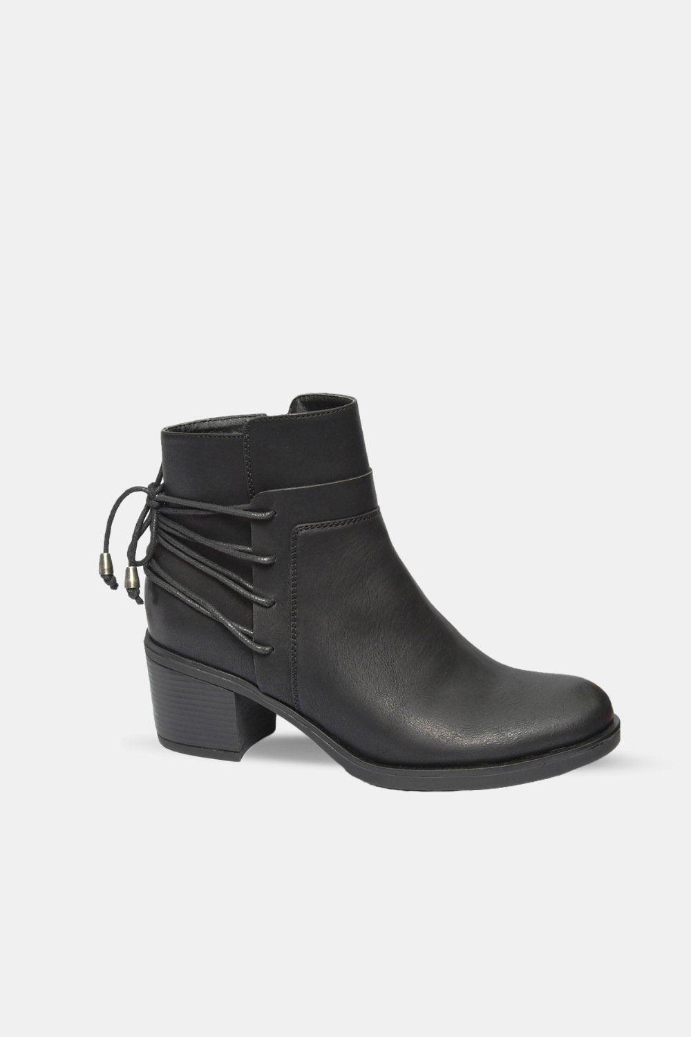 LADY COMFORT - מגפוני עקב קשירה אחורית Black - MASHBIR//365