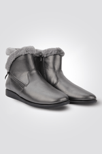 LADY COMFORT - מגפונים לנשים דמוי פרווה בצבע אפור - MASHBIR//365