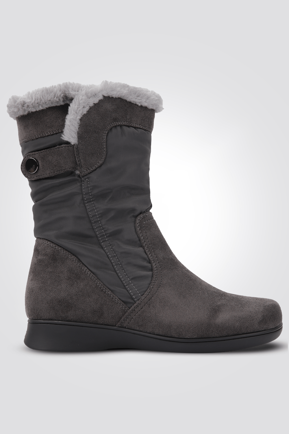 LADY COMFORT - מגפונים לנשים עם פרווה בצבע אפור - MASHBIR//365