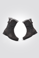 LADY COMFORT - מגפונים לנשים עם פרווה בצבע אפור - MASHBIR//365