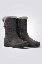 LADY COMFORT - מגפונים לנשים עם פרווה בצבע אפור - MASHBIR//365