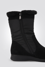 LADY COMFORT - מגפונים לנשים עם פרווה בצבע שחור - MASHBIR//365